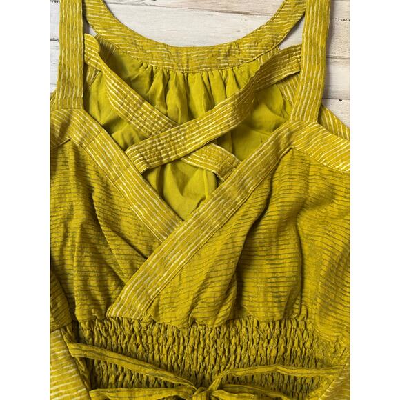 Anthropologie Green Cross Back Tank sz L EUC - Picture 5 of 5